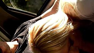 Steamy Car Fuck with Spanish Stefanni Tarrago and Her Natural Tits Bouncing on French Big Cock