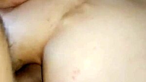 Beautiful milf wife slips into stockings to lure her husband into a hot homemade anal session.