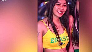 wow! sexy asian teen 18+ stripper dances and fingers her tits and ass on pole!