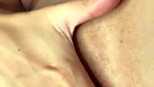 my pretty brunette pussy gets an up-close cum splash today