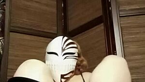 a woman in pantyhose and stockings relaxes at home