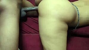 Big Ass Takes Huge Dick Deep in Doggystyle, Feels So Wild!