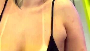 At the building gym, neighbors stare at my wet pussy and hard nipples.