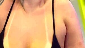 At the building gym, neighbors stare at my wet pussy and hard nipples.