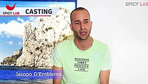 Tiny Guy with Hard Cock Bangs Blonde with Big Tits in First Porn