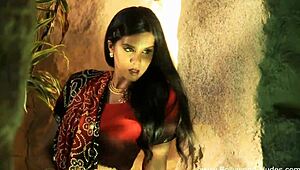 dreamy indian brunette teases with pure seductive strip moves