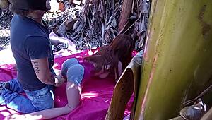 Curious How a Brunette Plays with a Sex Toy in Public?