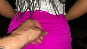 Latina Offers Tight Ass in Public Construction for Brazilian Finish