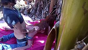 Curious How a Brunette Plays with a Sex Toy in Public?