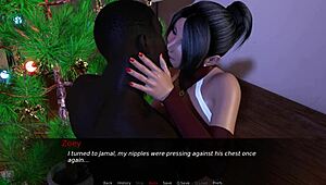 Zoey's Christmas Gift Unwraps Big Black Cock Surprise!