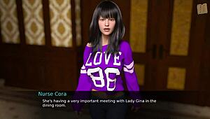 Blonde nympho babe home alone, playing with her shaved pussy in lingerie