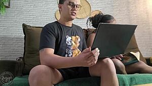 Why did these young Latina students skip studying to bang on the sofa?