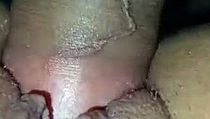 Close up view of fucking the wet pussy bareback with big cock