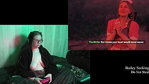 Naked brunette BBW exposes big tits in Night Springs!