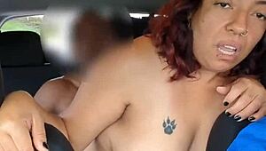 Wife’s ass and pussy blacked out for hours on road trip