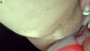 hey, watch this chubby babe ride a massive dildo like crazy!