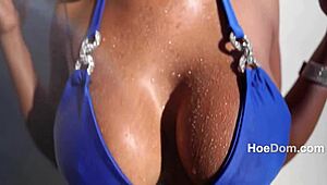 Incredibly hot Ebony Jordy Love rides Isiah Maxwell hard