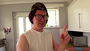 This Leeds nerd tricks a skinny Brit into wild fingering fun.