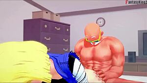 Kame Roshi Fucks Android 18 Behind Krillin's Back in Dragon Ball Zex 5 POV Fantasy