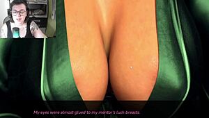 בואו נשחק התפרצות קרובה חלק 1 עם שדיים קריקטוריים ענקיים מהבהבים