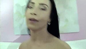 orgasms hit hard with this black-haired babe in pov action