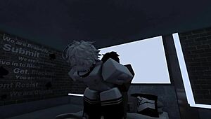 Valkoinen femboy ottaa massiivisen mustan kyrvän syvälle kuin ammattilainen