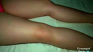 a sneaky midnight encounter with a friend's daughter bent over for tight action