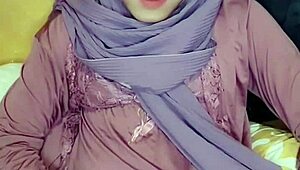 Crossdress hijab solo play, oops meant solo fun