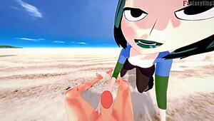 gwen gets wild on the beach in free pov fantasy. total drama action unfolds with fantasyking3 in full 3d glory.