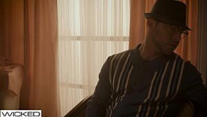 Smokin' Blonde Gets Tight Pussy Pounded Hard in 50s Style