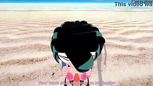gwen gets wild on the beach in free pov fantasy. total drama action unfolds with fantasyking3 in full 3d glory.