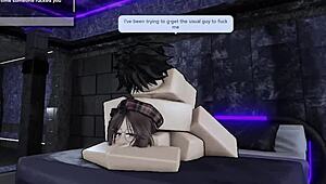 My personal slut rides me doggystyle on Roblox until I cum twice