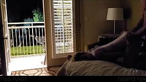 hot young slut banged hard in motel room. door wide open for anyone to see!