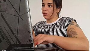 carla farting quietly while working on her tasks