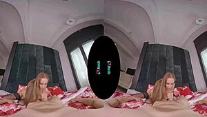 vrhush kinuski gives pov blowjob in stockings