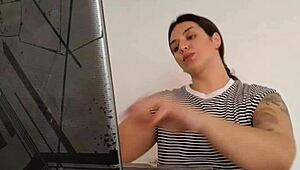 carla farting quietly while working on her tasks
