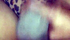 Ebony amateur gets pussy drilled with dildo in hidden fantasy