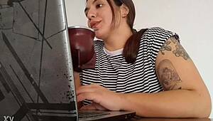 carla farting quietly while working on her tasks