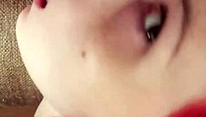 Redhead Karla Rose licks balls in POV homemade scene