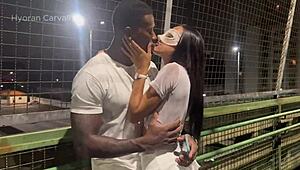 Fucking that naughty girl on a busy avenue