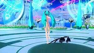 Hatsune Miku's full nude mod in AI no Uta Project Diva