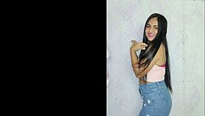 Sol, this sexy virgin Latina, rocks miniskirts and heels like a total tease