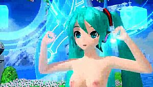 Hatsune Miku's full nude mod in AI no Uta Project Diva