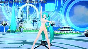 Hatsune Miku's full nude mod in AI no Uta Project Diva