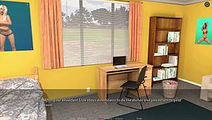 Blonde Stepsister Seduces with Big Titties in Lustful Game