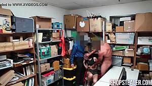 A sneaky thief indulges in sucking dicks and intense fucks in a group scene