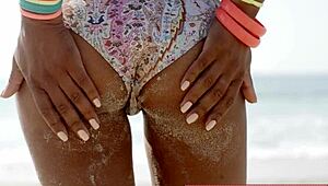 beach hottie binaural in bikini catches every eye around