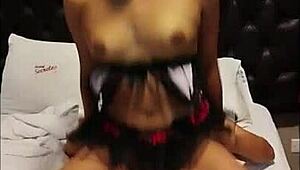 Rossy Ebony Tries Sexy Lingerie And Gets Fucked Hard