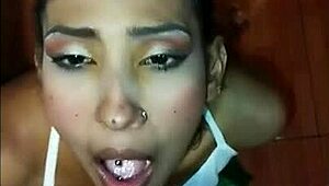 Rossy Ebony Tries Sexy Lingerie And Gets Fucked Hard