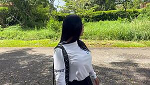 Does this Colombian college girl easily cheat on her long-distance boyfriend with amateur doggystyle?